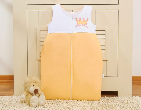 Śpiworek dla dzieci bawełniany M 6-12 mcy TOG 2.5 całoroczny ocieplany Little Princess brzoskwiniowy