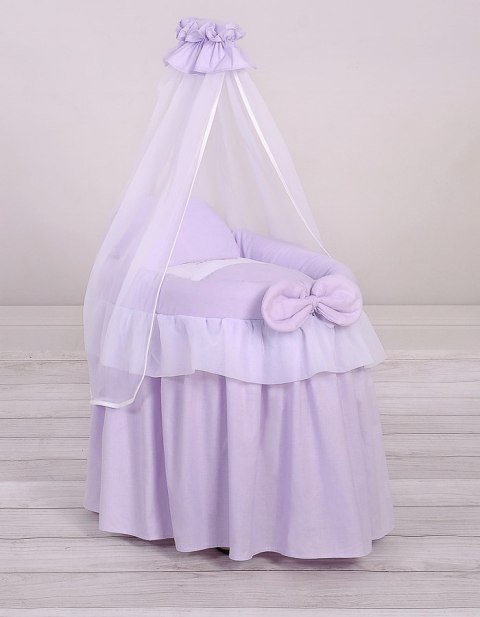 Wózek dla lalek Kosz Mojżesza dla lalek z baldachimem LITTLE PRINCESS fioletowy