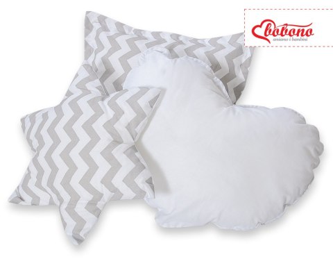 Zestaw poduszek 3cz. Chevron szary