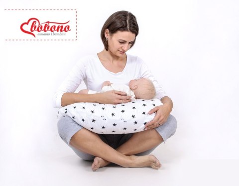 Poduszka rogal do karmienia fasolka + zdejmowana poszewka - zajączki miętowe