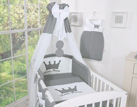 Śpiworek dla dzieci bawełniany M 6-12 mcy TOG 2.5 całoroczny ocieplany Little Prince antracyt