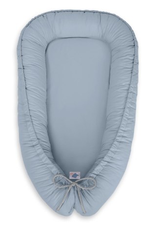 Kokon niemowlęcy dwustronny kojec otulacz Premium MY SWEET BABY- brudny niebieski