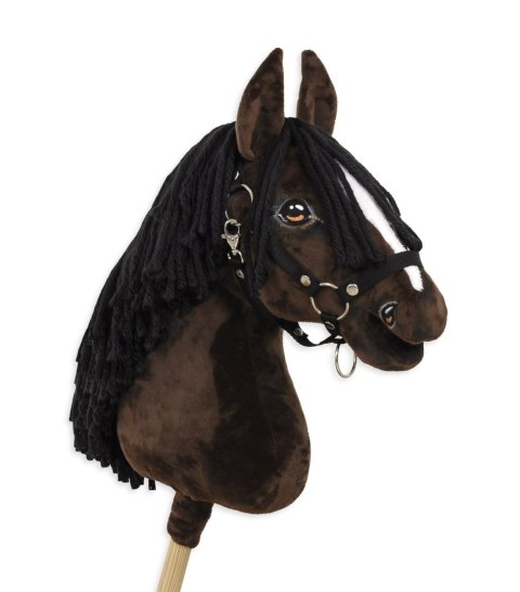 Hobby Horse Duży koń na kiju Premium - ciemnogniady A3