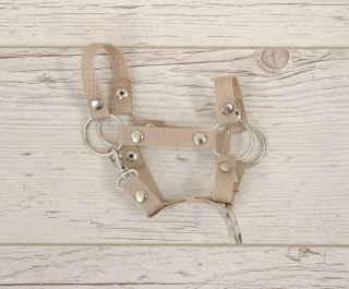 Kantar dla konia Hobby Horse uniwersalny A4 i A5 zapinany - beżowy