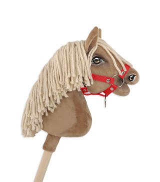 Kantar dla konia Hobby Horse uniwersalny A4 i A5 zapinany - czerwony