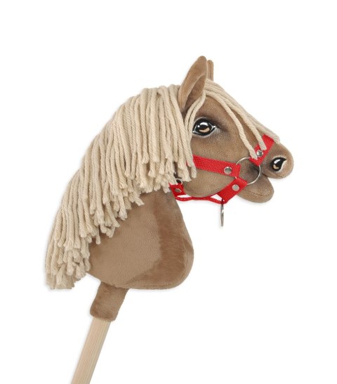 Kantar dla konia Hobby Horse uniwersalny A4 i A5 zapinany - czerwony