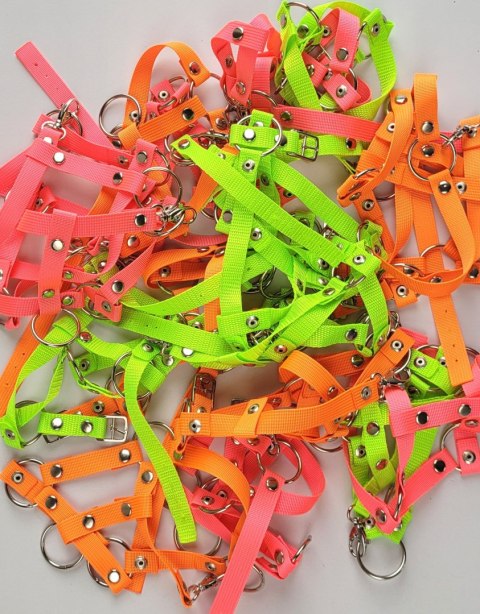 Kantar dla konia Hobby Horse uniwersalny A4 i A5 zapinany - neon orange