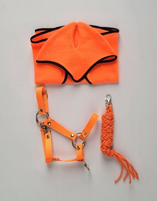 Kantar regulowany dla konia Hobby Horse A3 - neon orange