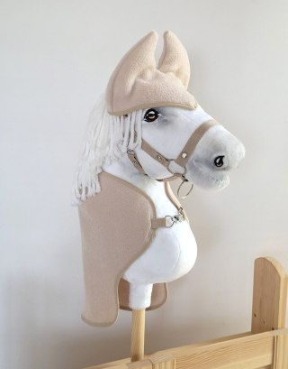 Zestaw dla Hobby Horse A3: polarowa derka + nauszniki - beżowy