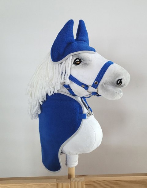 Zestaw dla Hobby Horse A3: polarowa derka + nauszniki - chabrowy
