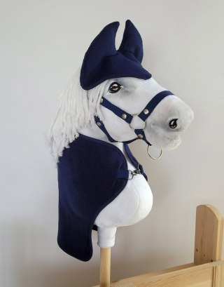 Zestaw dla Hobby Horse A3: polarowa derka + nauszniki - granat