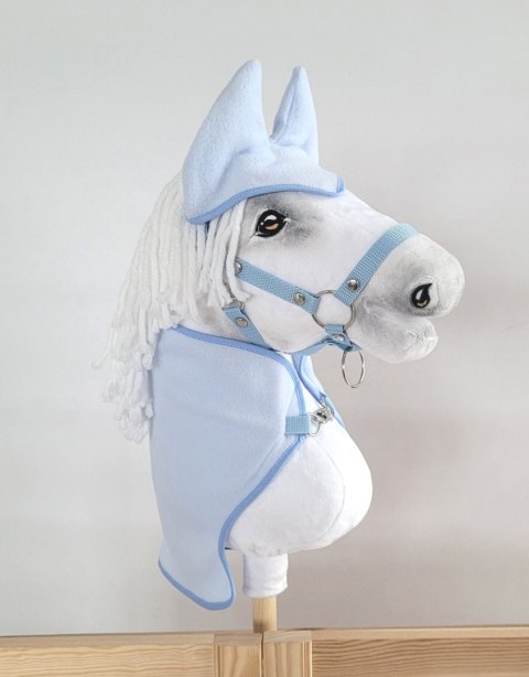 Zestaw dla Hobby Horse A3: polarowa derka + nauszniki - jasny niebieski