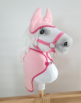 Zestaw dla Hobby Horse A3: polarowa derka + nauszniki - jasny różowy