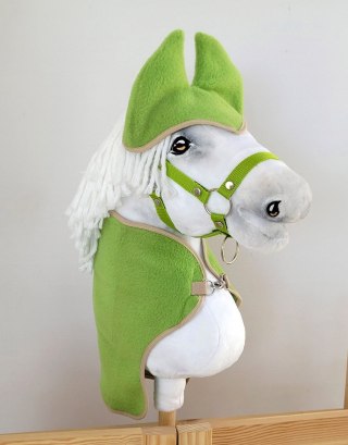 Zestaw dla Hobby Horse A3: polarowa derka + nauszniki - jasny zielony